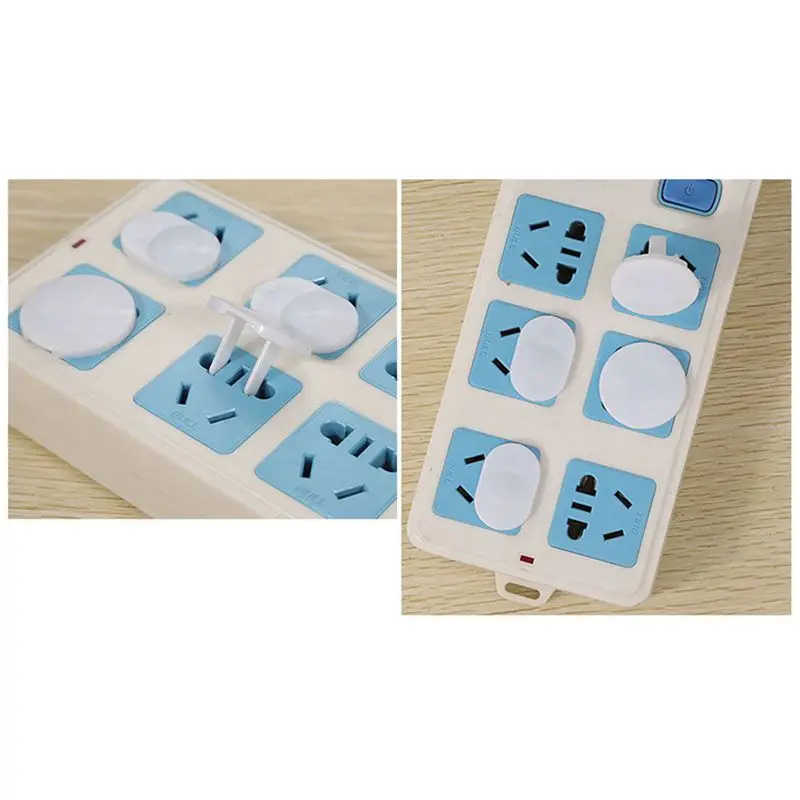 50Pcs Anti Electric Shock Plugs Protector Cover Cap Power Socket Electrical Outlet Baby Children Safety Guard Three holes | Мать и