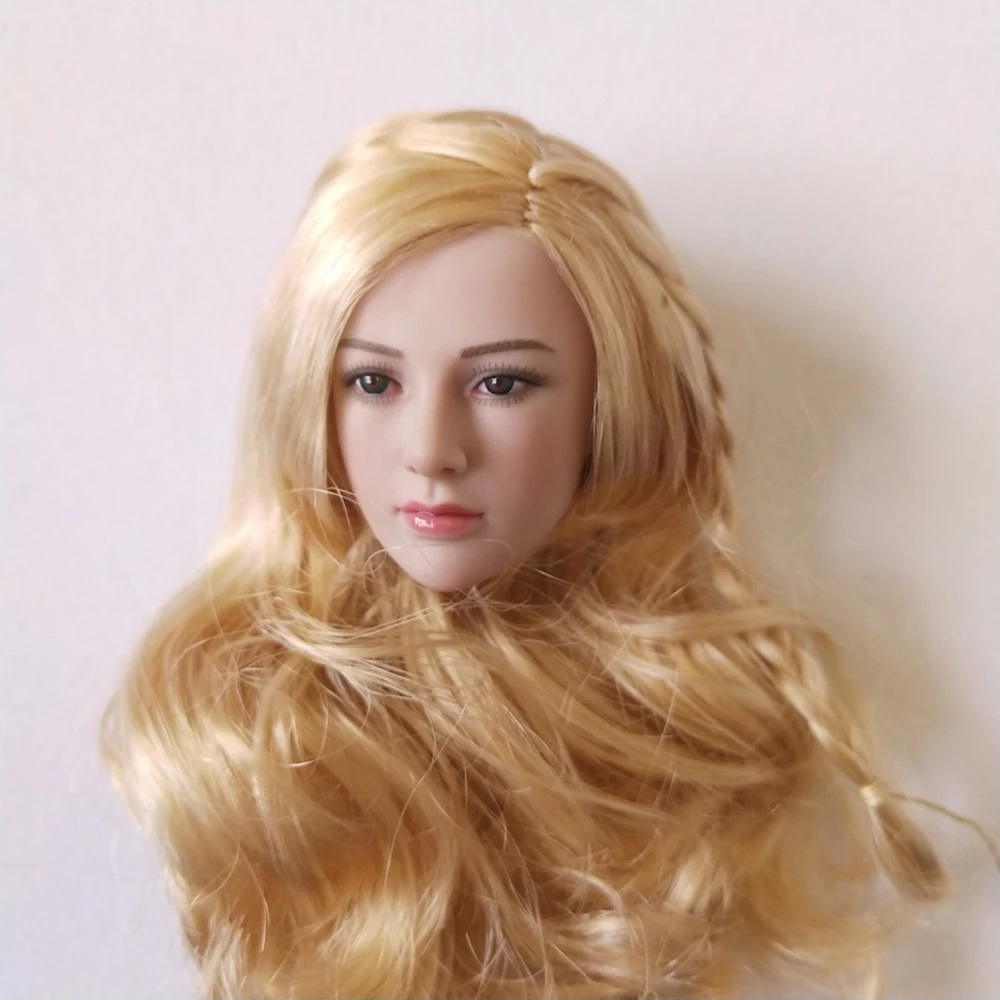 16 valkyrie profile head sculpt norway blond hair female soldier beauty head carving for 12in tbleague phicen doll body toy free global shipping