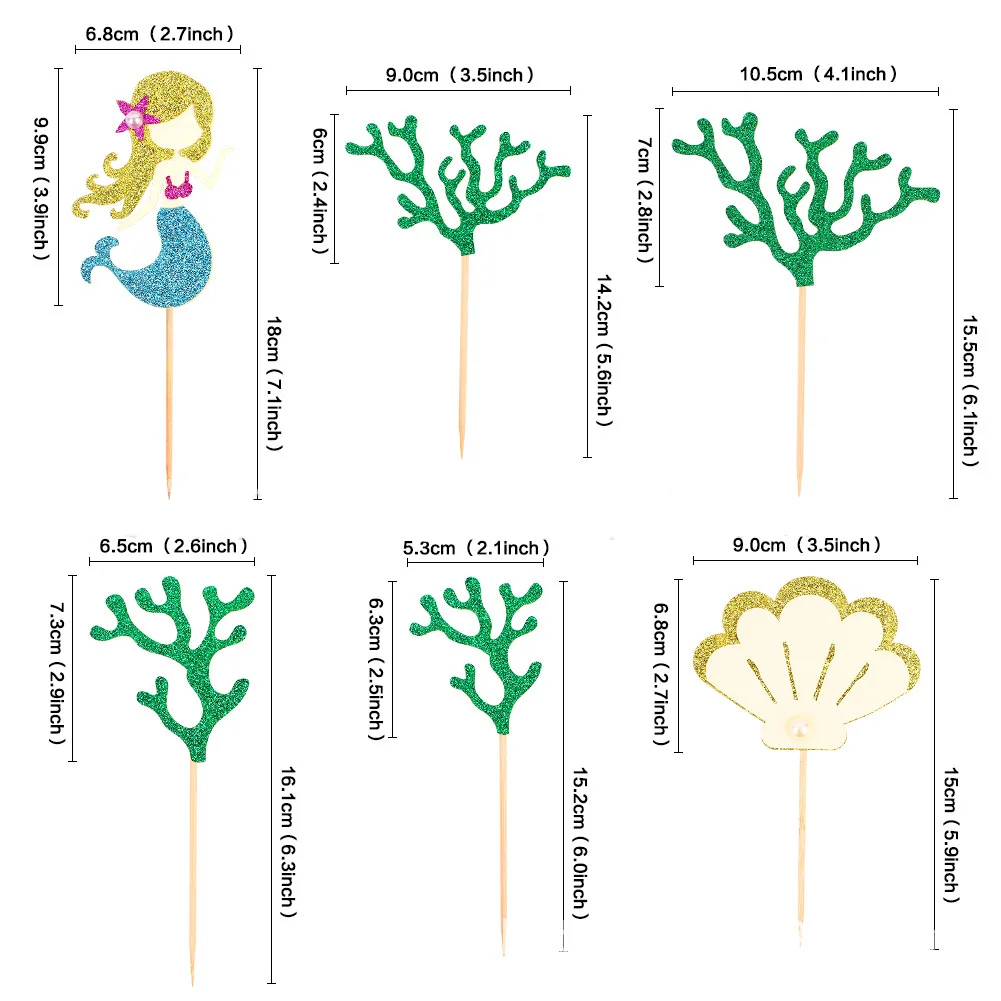 Топпер для торта русалка праздвечерние чное украшение 1-вечерние вечеринки