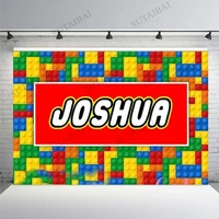 colorful building blocks background high quality computer print child birthday backdrops for photography photo studio shoot