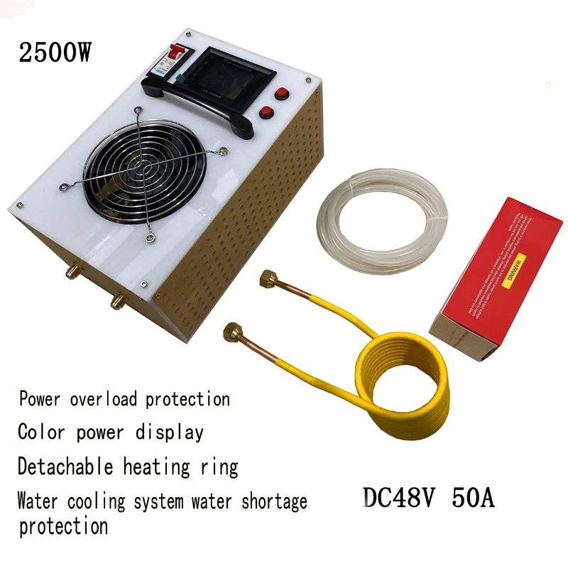 

2500W Induction Heater High Frequency Induction Heating Machine Metal Smelting Furnace Welding Metal Quenching Equipment