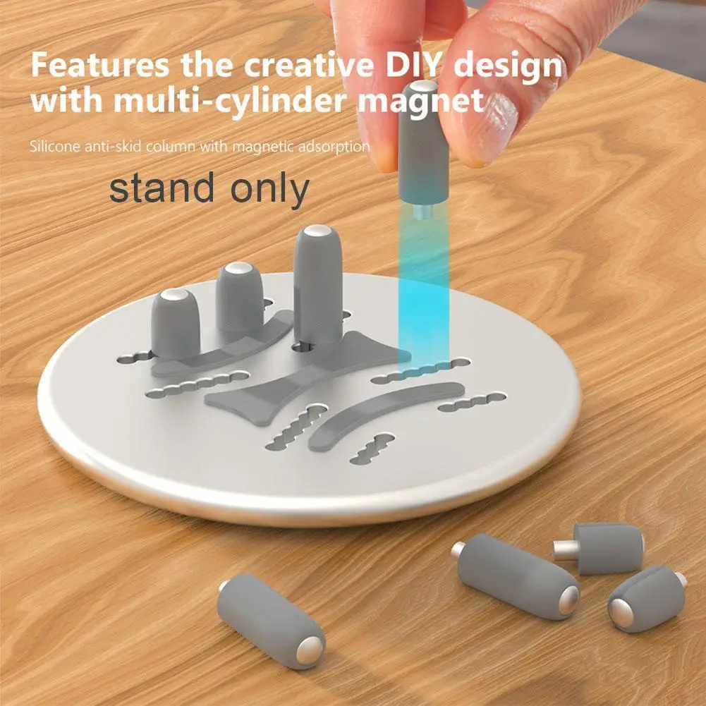 1pc multifunctional adjustable tablet mobile phone storage rack cable vertical desktop disc base data 17 314 3 stand unive p1e2 free global shipping