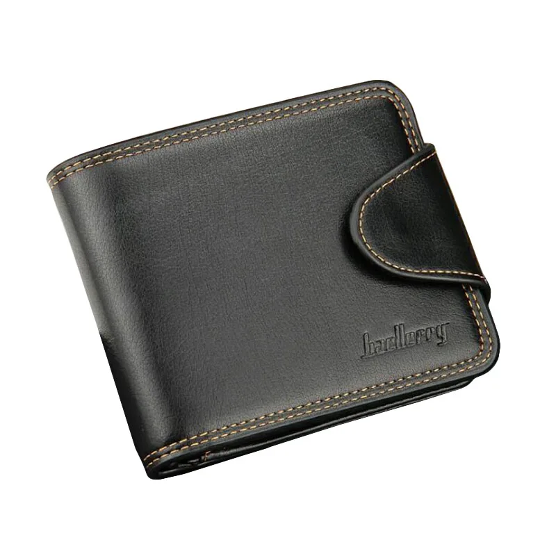 

High Quality Short Male Wallet Vintage Card Holder Purse with Hidden Compartment Zipper Coin Pocket Men Small Wallets Purses New
