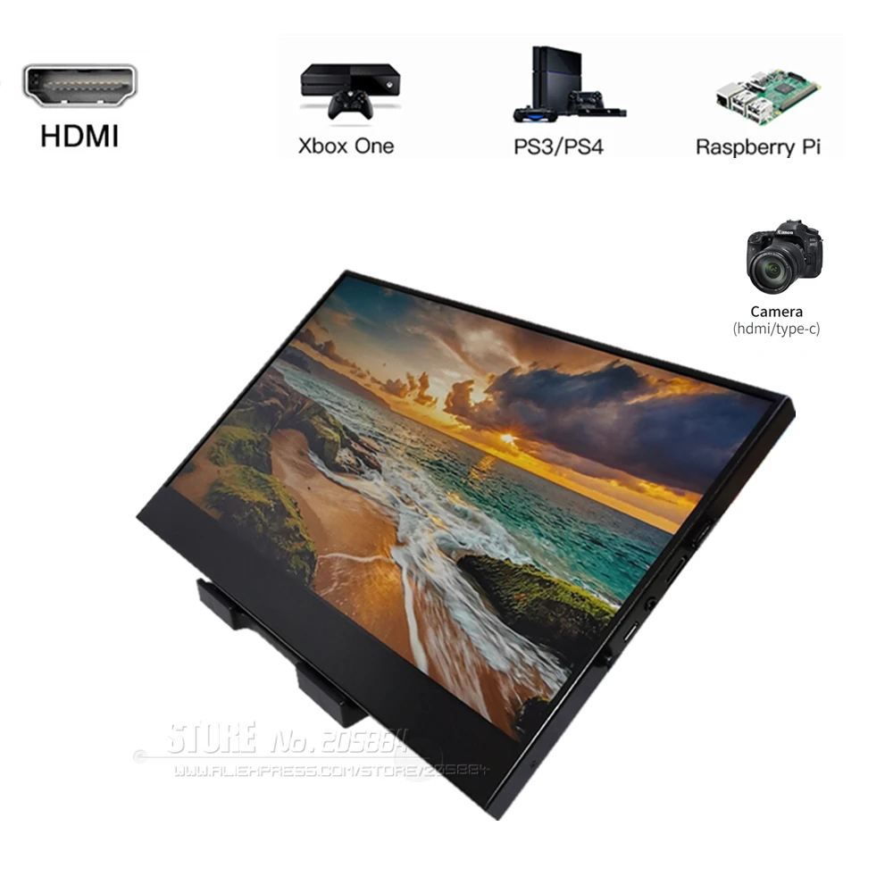 11 6 &quot/12 5&quot/13 3 &quot/15 6&quot Портативный компьютерный монитор ПК 1920x1080 Дисплей