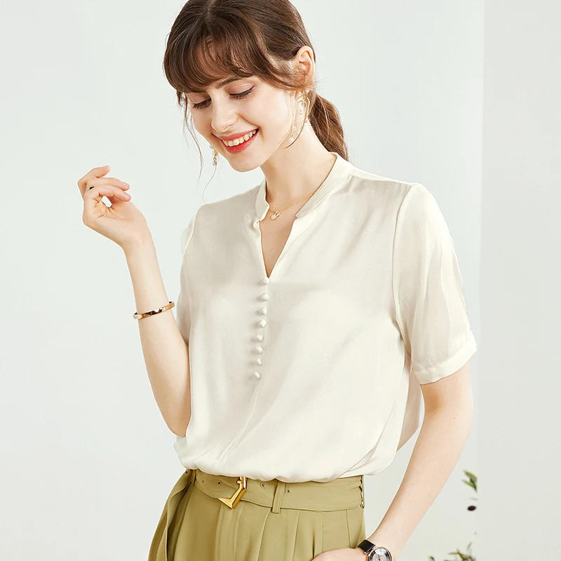 Женские модельные рубашки из чистого шелка 100% привлекательный модный пуловер с