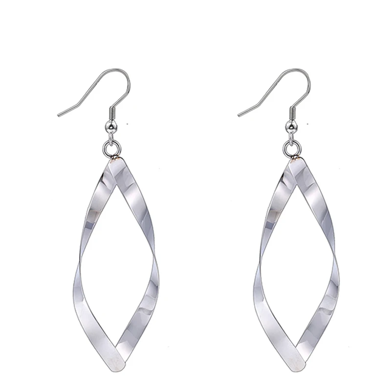 Модные Простые геометрические серьги RIR серебристого цвета в стиле хип-хоп рок