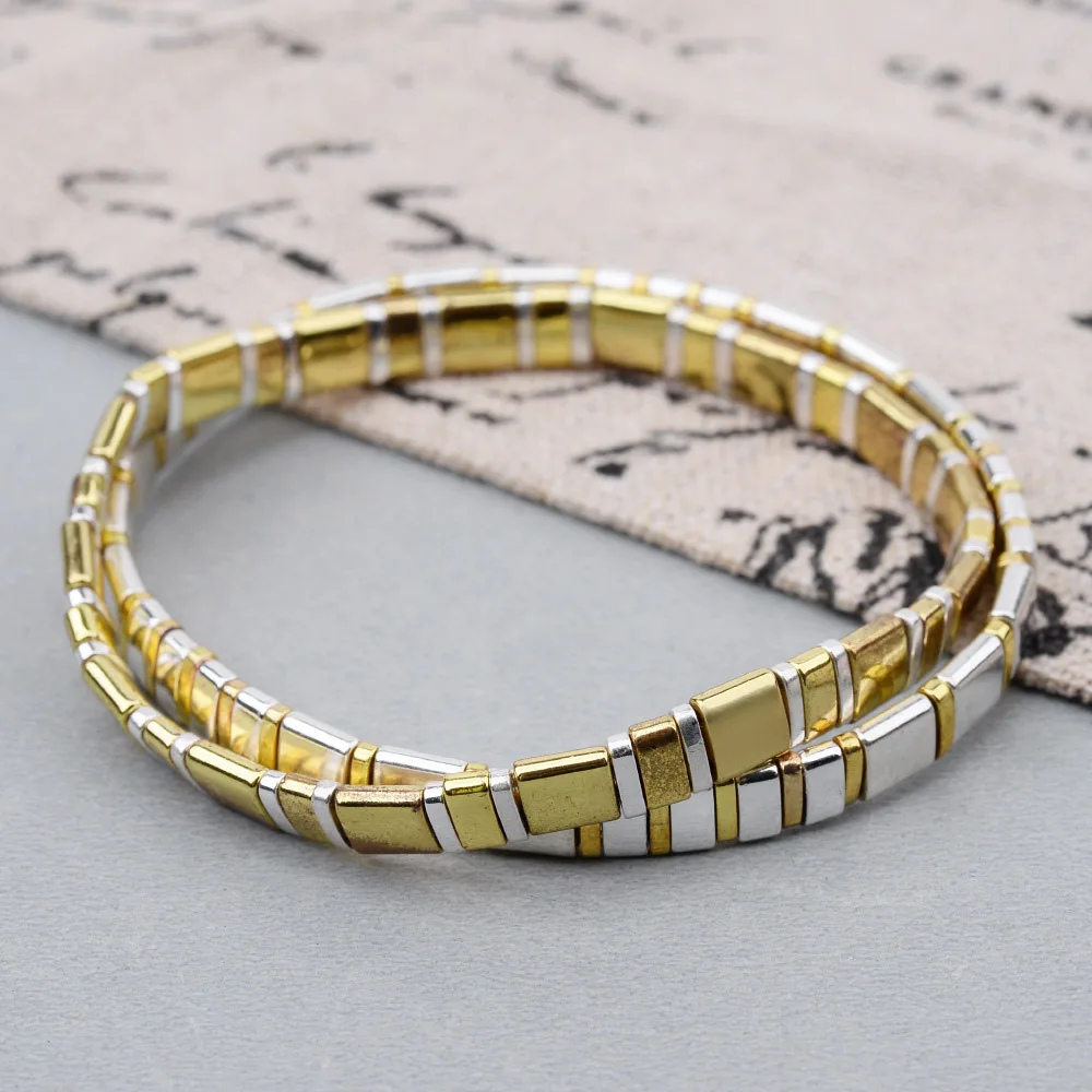 Женский богемный Браслет miyaki ювелирное изделие в богемном стиле эластичный