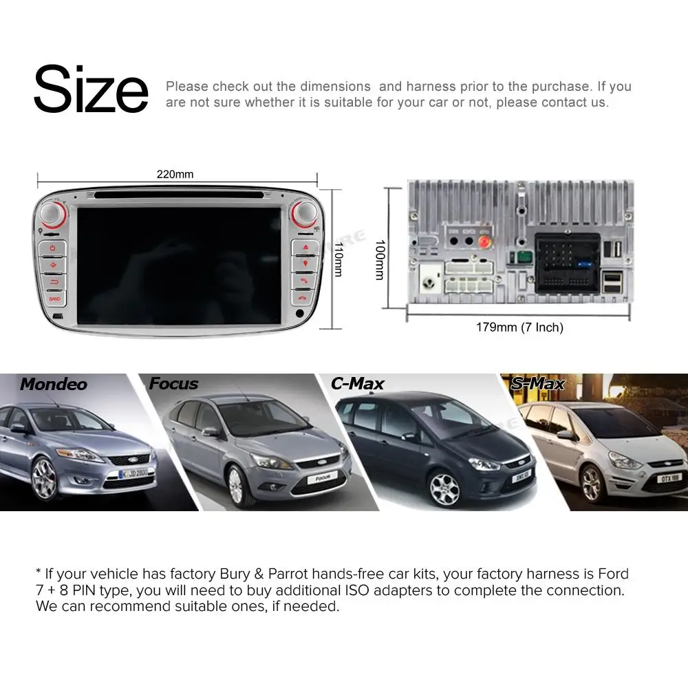 Автомагнитола a sure 2 Din gps навигация для Ford Focus Galaxy S Max C Mondeo Kuga RDS SWC Bluetooth CD DVD