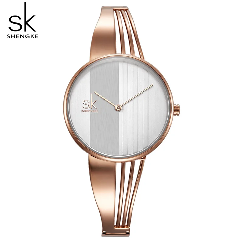 Shengke Quartz Watch Women Luxury Gold Bracelet Watches Ladies Wrist Watch Fashion Creative Female Clock Watches For Women Gift top brand square women bracelet watch gold luxury wrist watches for women girl fashion quartz watch dress ladies quartz clock