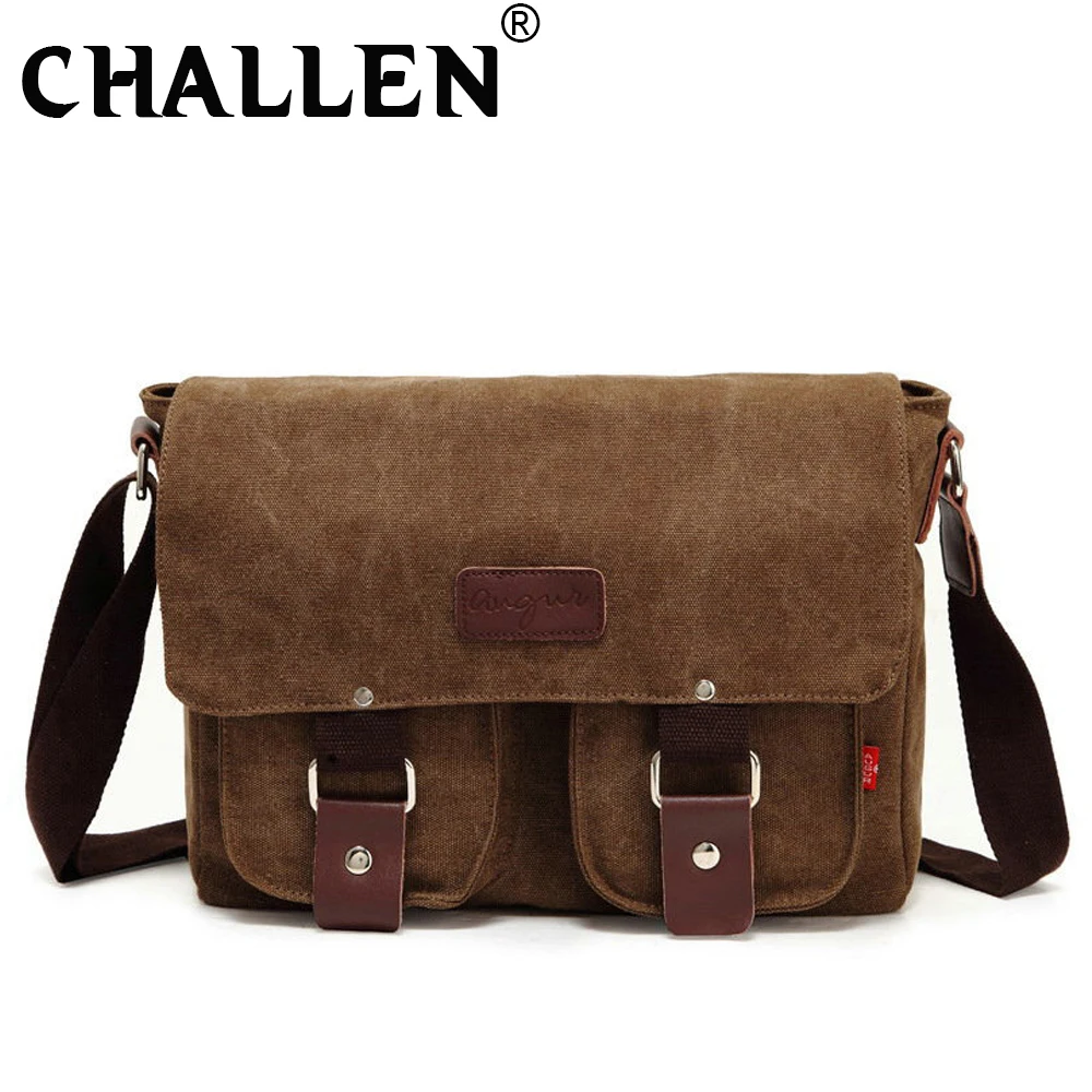 Мужская дизайнерская сумка-мессенджер для офиса повседневная Холщовая Сумка на