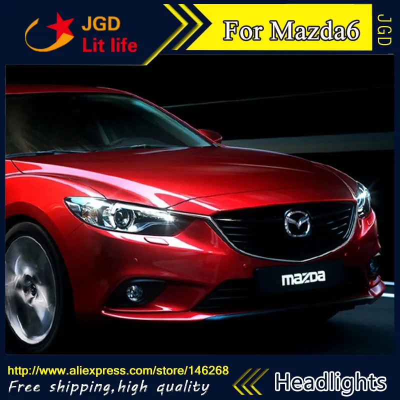 Автостайлинг для Mazda 6 светодиодные фары 2013 2016 Новая Mazda6 Atenza биксеноновые DRL