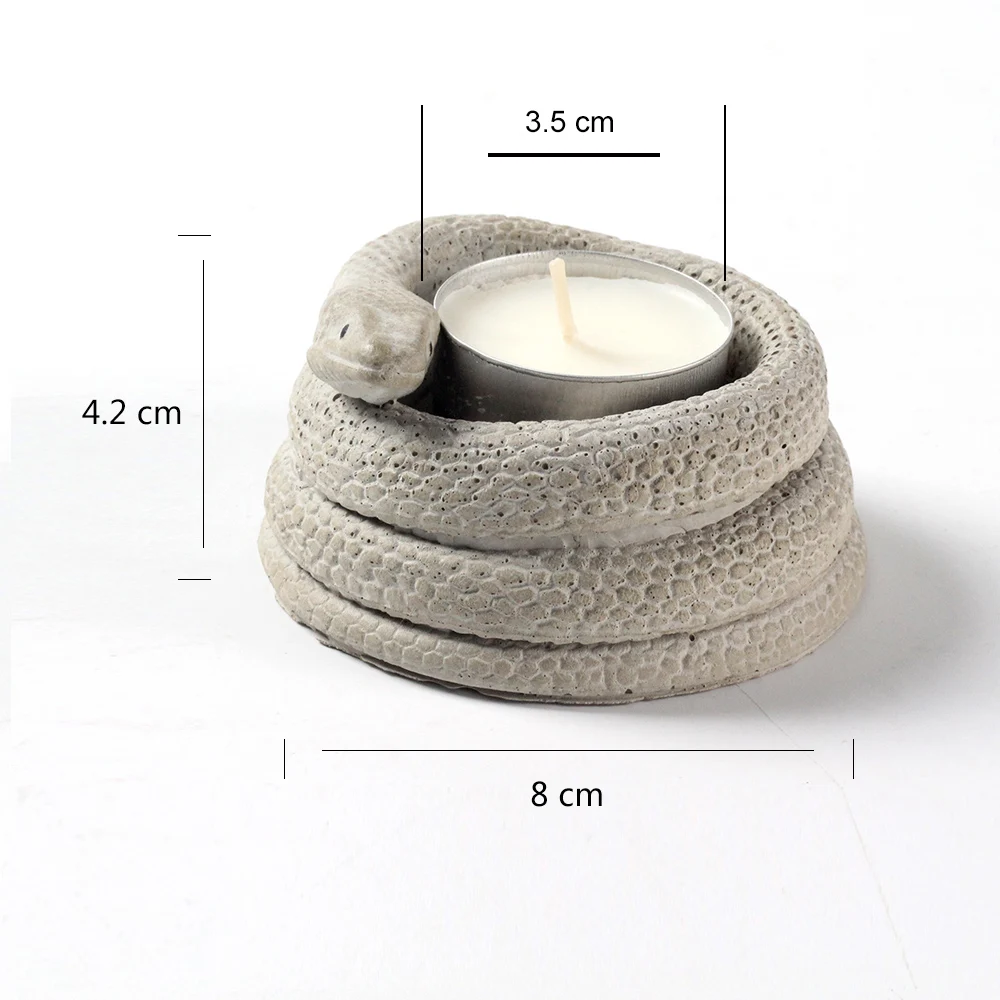 Бетонный подсвечник силиконовая форма Змеиный спиральный дизайн из смолы