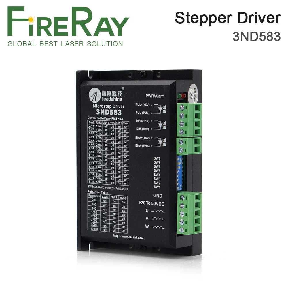 FireRay Leadshine 3ND583 3 фазы Драйвер шагового двигателя 20 50VDC 2 1 8.3A матч с 57 86 мотор