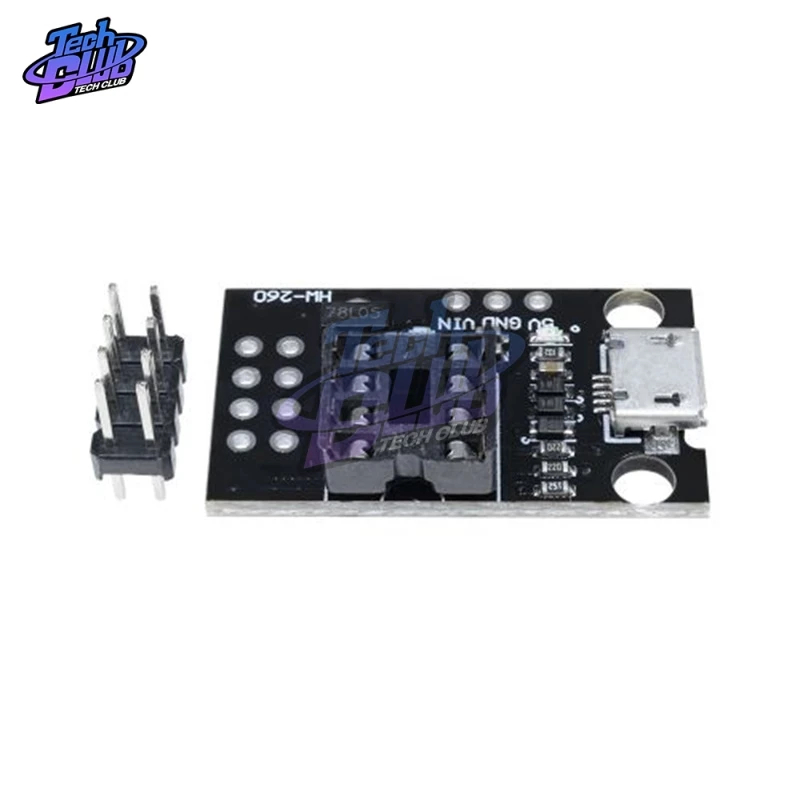 ATtiny13A / ATtiny25 ATtiny45 ATtiny85 Подключаемая плата для разработки программ|Детали и