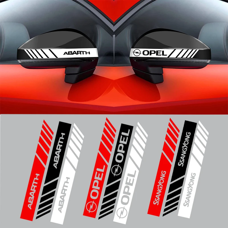 

2pcs Car Rear View Mirror Stripes Sticker Decoration Decal For Subaru STI Forester XV WRX BRZ WRC Tribeca Outback Ascent Legacy