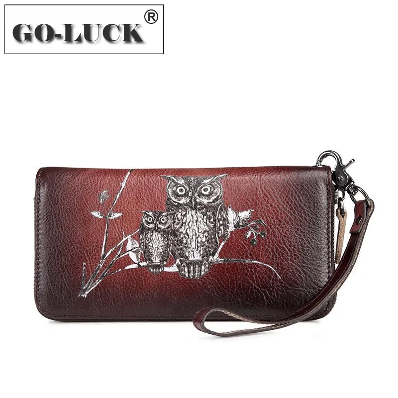 Клатчи из натуральной воловьей кожи с ремешком на запястье кошелек женская сумка