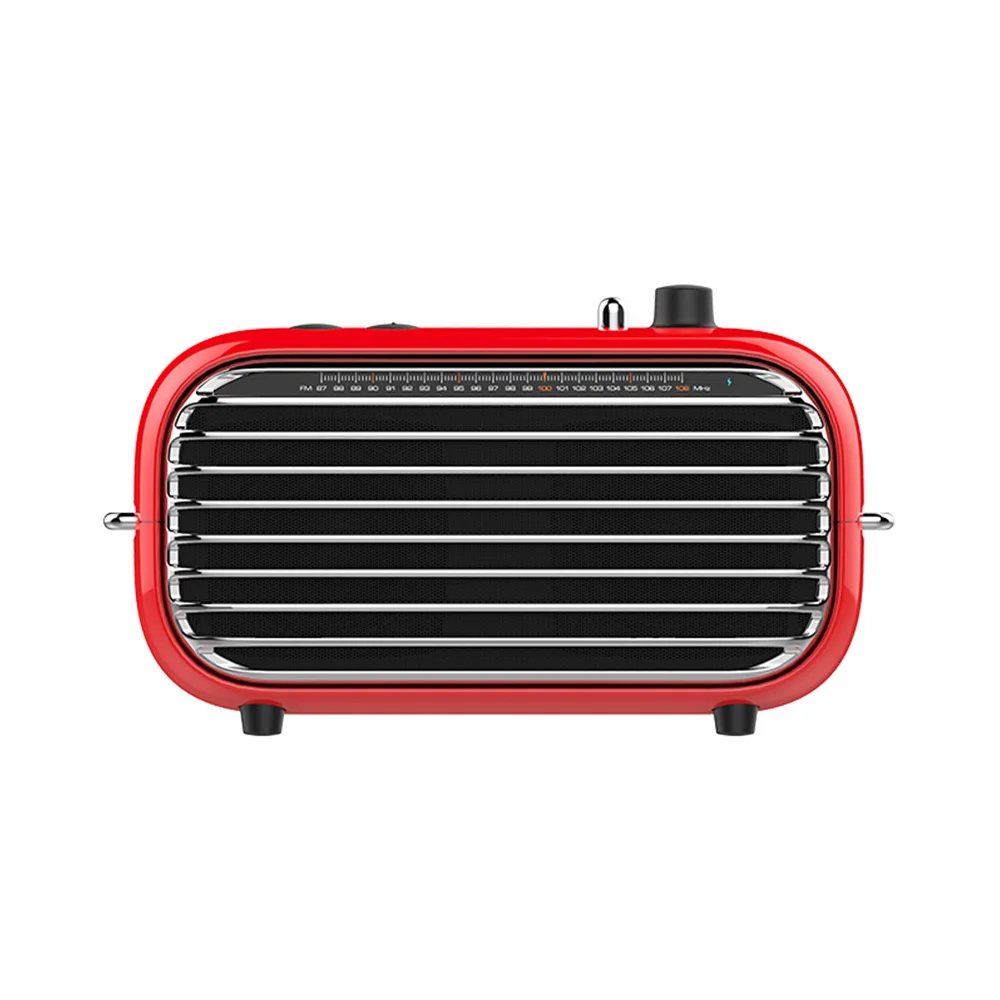 Red Xiaomi LOFREE Bluetooth динамик Мода ретро легкий портативный fm-радио Bluetooth кабель двойной режим смарт 2 беспроводной динамик - Цвет: Red