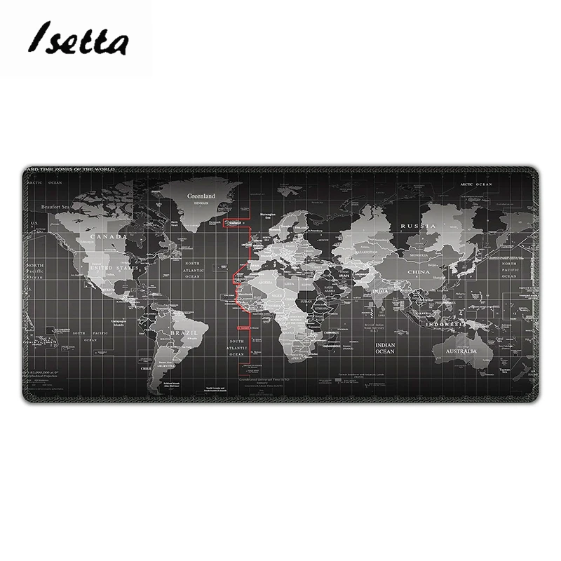 Коврик для мыши с картой мира X мм XXL большой Настольный коврик удобная
