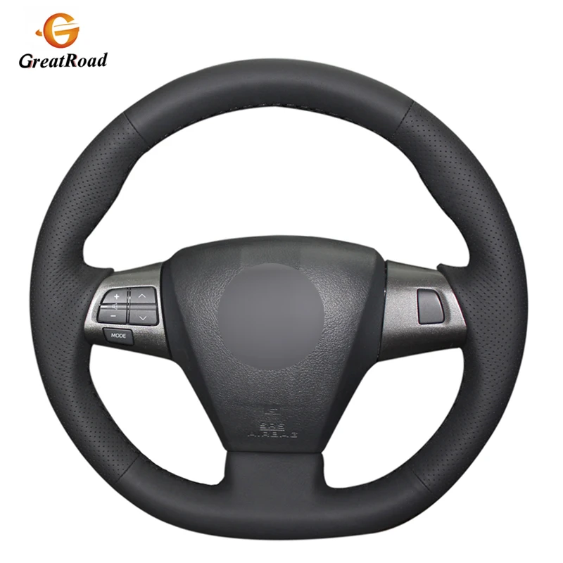 BlackPU искусственной кожи чехол рулевого колеса автомобиля для Защитные чехлы
