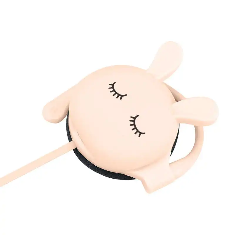 Полностью Мультяшные наушники с заячьими ушками проводные спортивные стерео для