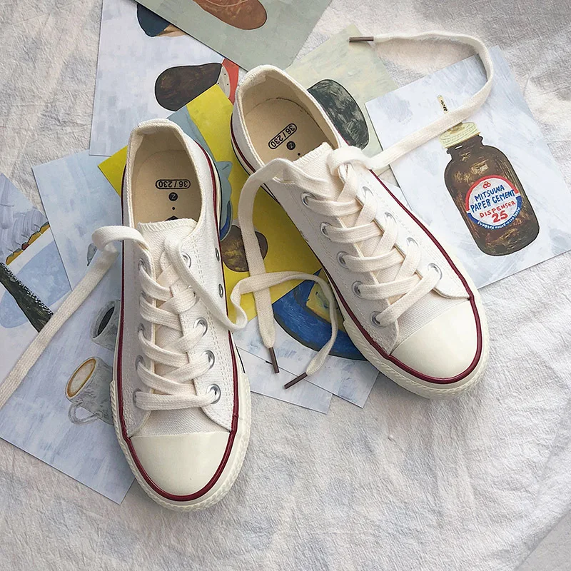 

Туфли женские однотонные с высоким верхом, модная холщовая спортивная обувь, классические, повседневные, белые, весна-осень