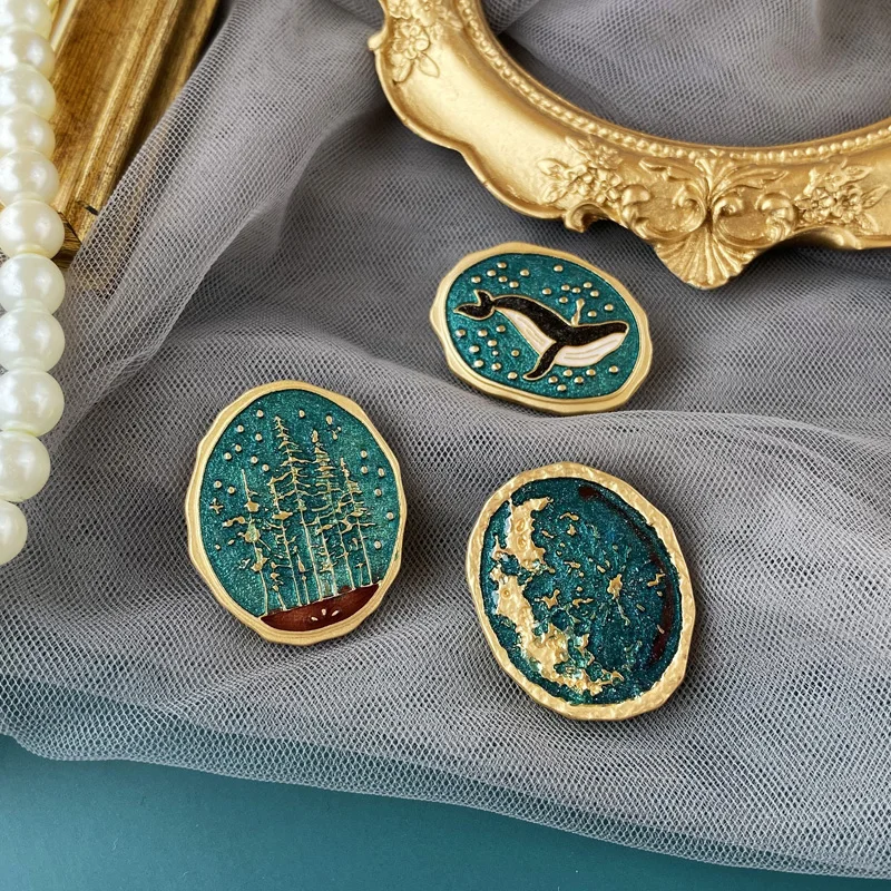 Корейский Новый Ван Гог Звездная ночь Подсолнечник масляная живопись кабошон