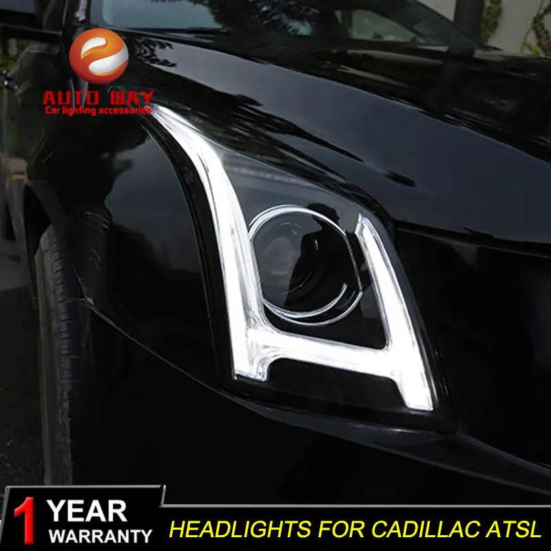 Стайлинг автомобиля светодиодный корпус для фар Cadillac ATS 2014 2015 2016 ATSL LED H7 hid Q5