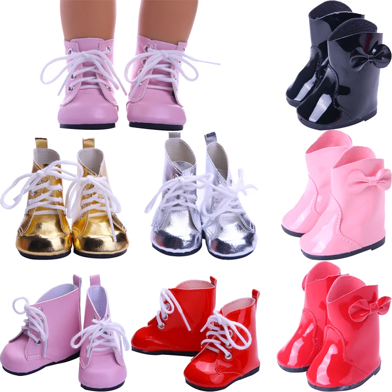 9 Set Doll Shoes Boots Suitable For Autumn & Winter For 18 Inch And New Born Baby Generation Birthday Girl's  Toy Gifts