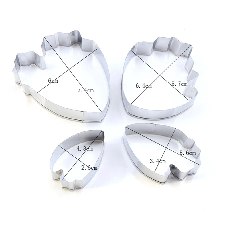 Лидер продаж 4 шт./компл. лепестки пиона из нержавеющей стали креативная форма для