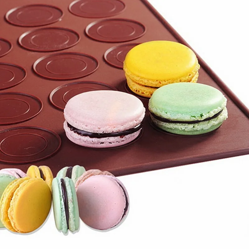 48-Cavity Silicone Macaron Macaroon Pastry Oven Baking Mould Sheet Mat Kitchen Tools Non-stick DIY Bakeware | Дом и сад