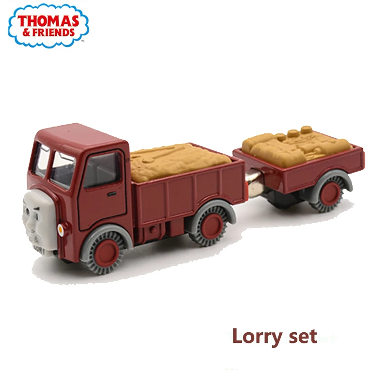 Lorry set Genunie Томас и его друзья Trackmaster 1:43 картонная коробка сплав магнитный поезд ударопрочный высокое качество автомобиль детские игрушки подарок - Цвет: Lorry set