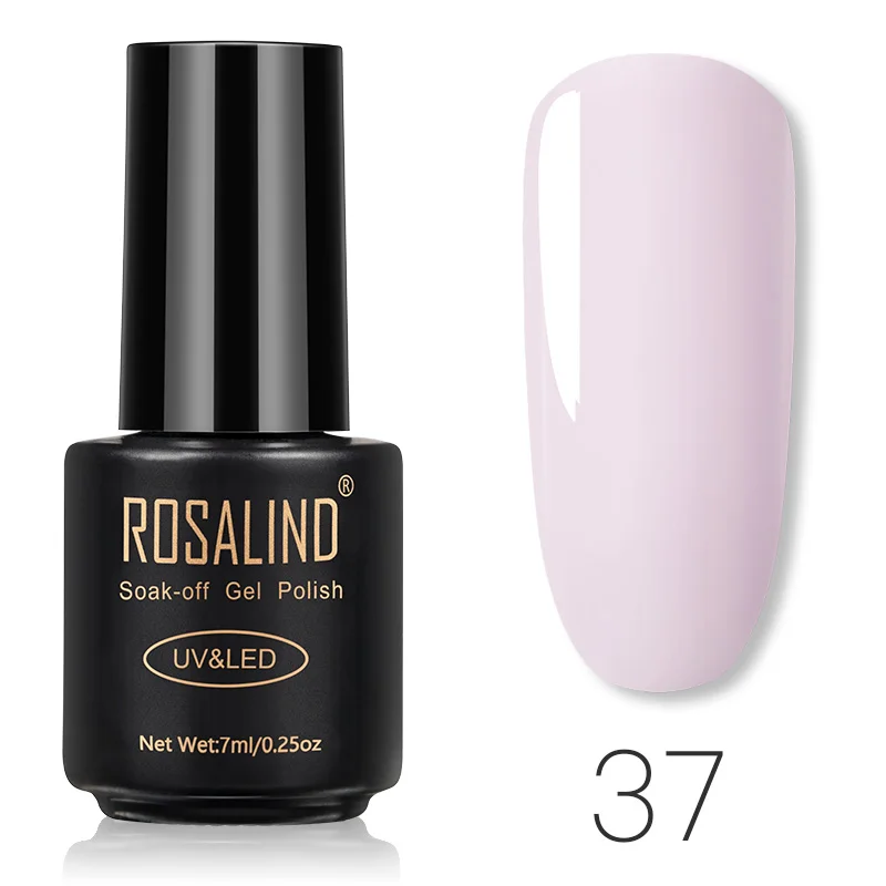 37 ROSALIND гель 1 гель лак для ногтей чистый цвет 7 мл 31-58 замочить от УФ светодиодный маникюр ногти vernis Полупостоянный гель лак для ногтей - Цвет: 37