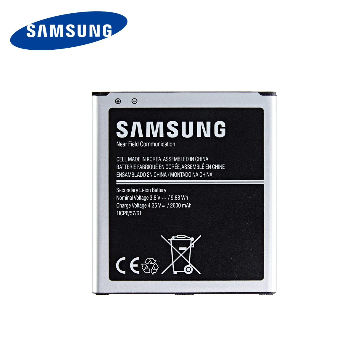 Оригинальная фотобатарея SAMSUNG 2600 мАч для Samsung Galaxy Grand Prime J3 2016 j2 prime G5308W G530 G531F |