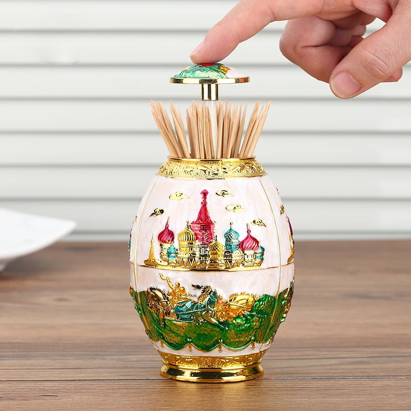 

Винтаж Автоматическая Подставка Для Зубочисток Диспенсер Коробка органайзер Дизайн Металл цинковый сплав металл новый европейский стиль ...