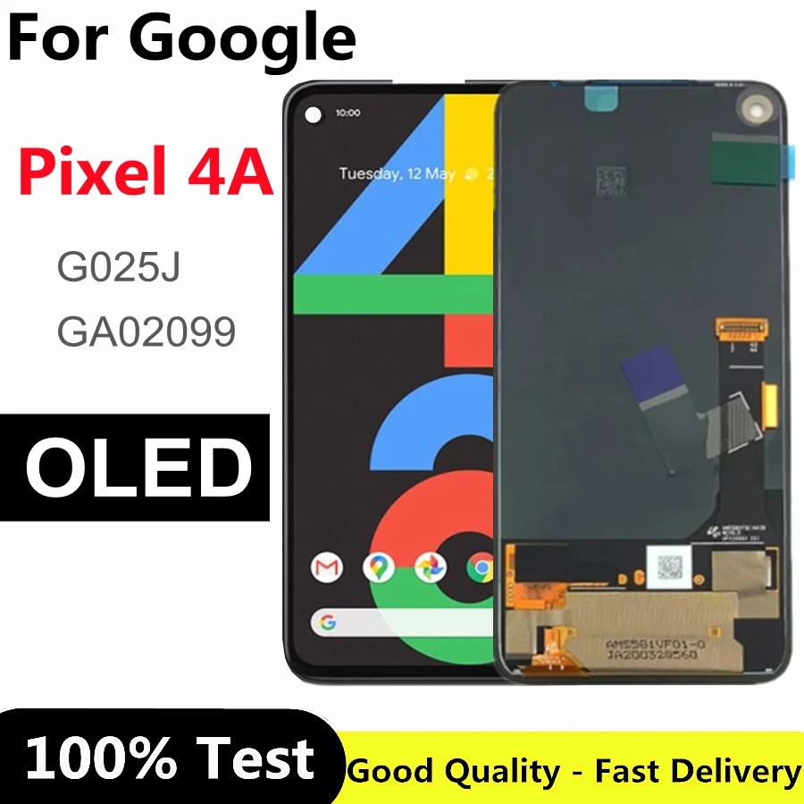 

5.81" OLED For Google Pixel 4a (4G) G025J GA02099 LCD Screen Display Digitizer Assembly For Google Pixel 4A LCD Pixel4a Lcd