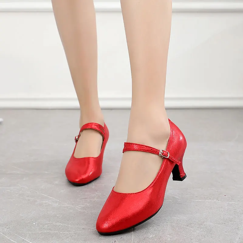 Soft Sole Women Ballroom Dance Shoes Modern Girls Tango Samba Latin Dancing shoes Ladies 3.5/5.5CM Sandal Salsa Shoes HROYL
