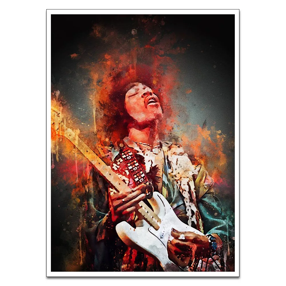 

Canvas Poster Jimi Hendrix Wall Art Painting Posters and Prints Nordic Wall Pictures for Home Decor No Frame