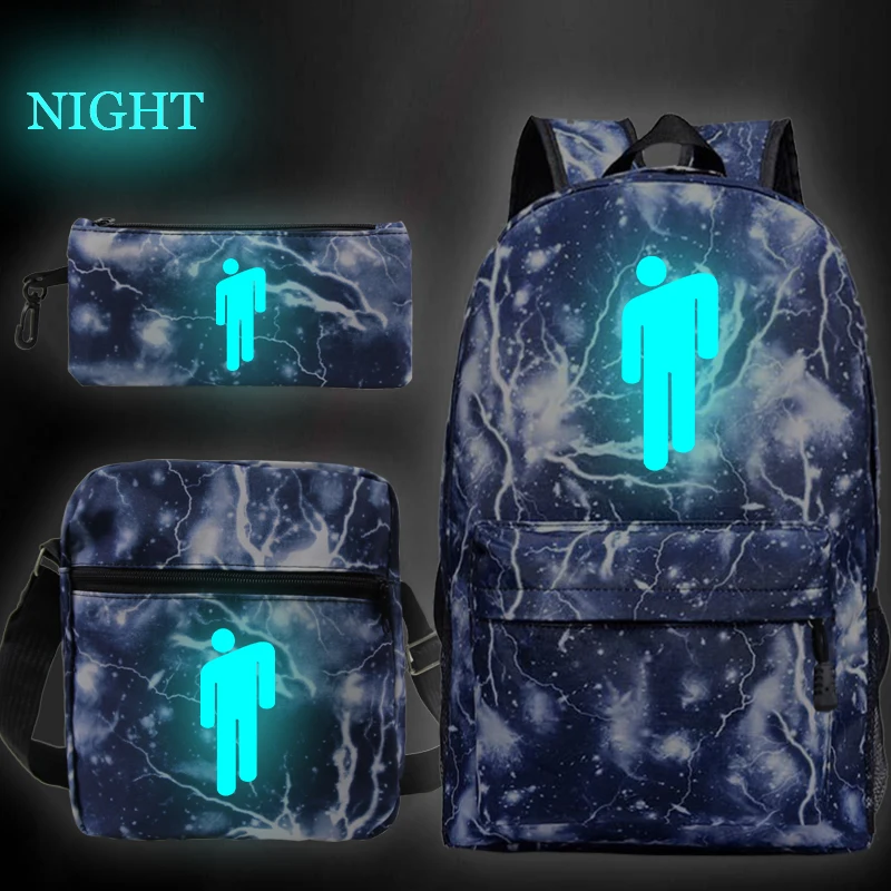 Billie Eilish bag 6 Billie Eilish школьные сумки светящиеся подростковые мальчики девочки рюкзак унисекс Billie Eilish Mochila Рюкзаки/пеналы для ручек/сумки на плечо - Цвет: Billie Eilish bag 6