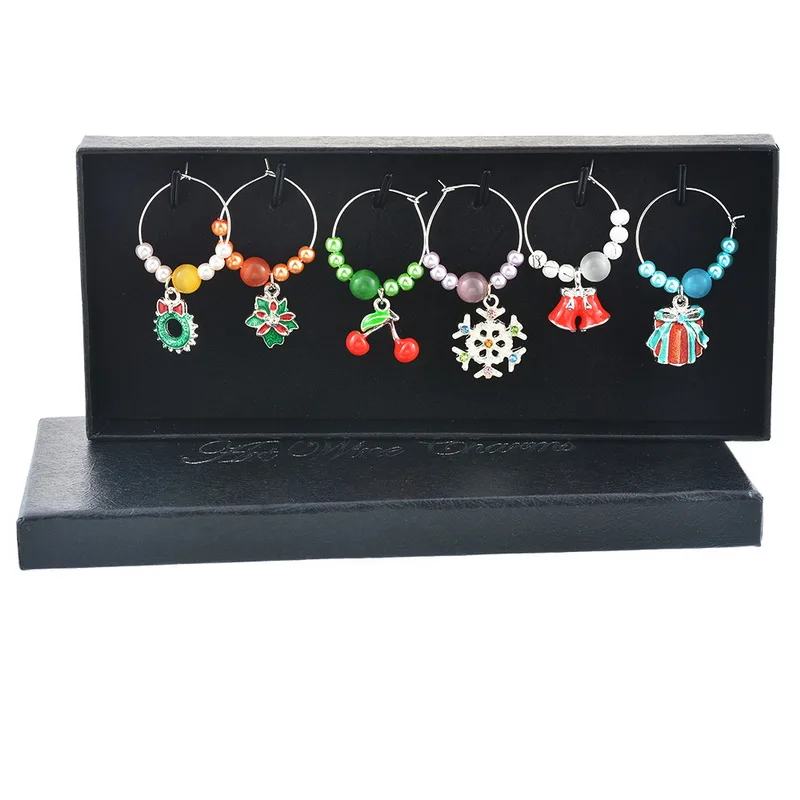 Hoomall металлические подвески для вина с эмалью 6 шт./кор. рождественские украшения