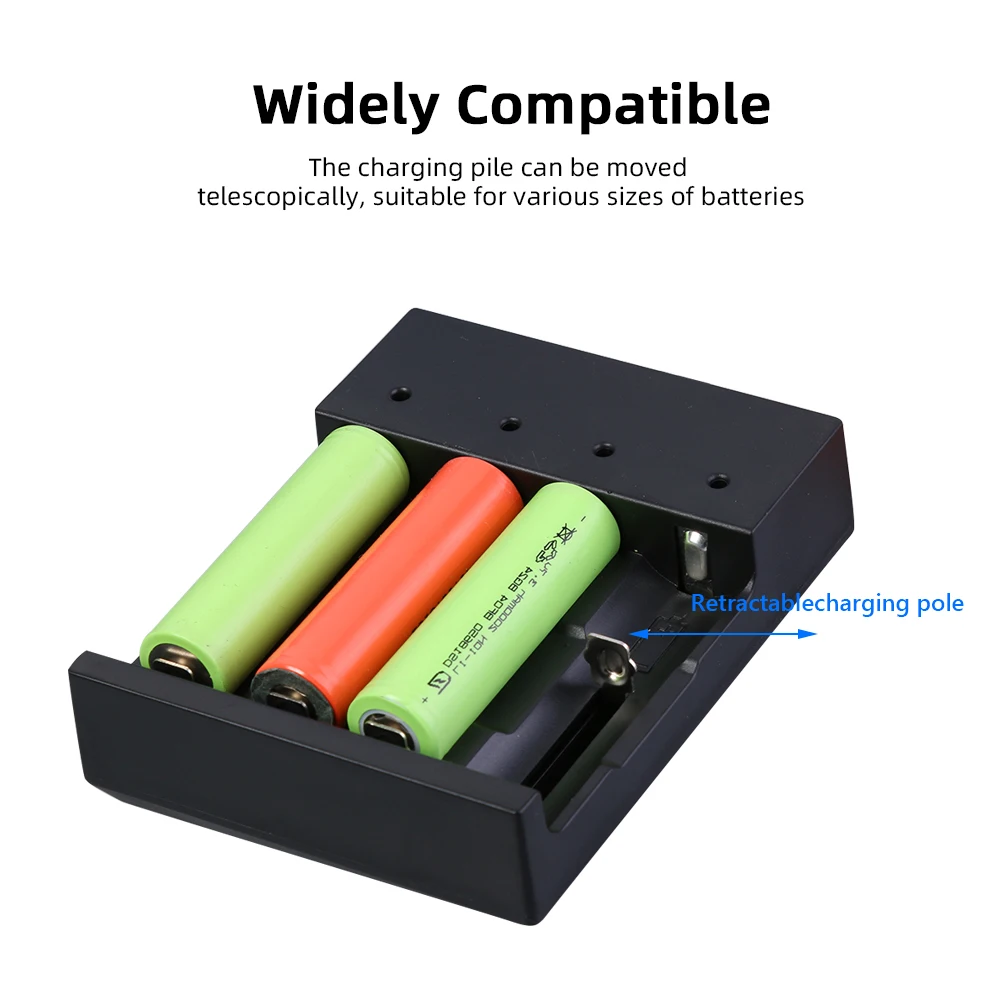 Universal Battery Charger 4 Bay 1 Smart for Rechargeable Batteries 18650 21700 22650 16340 | Электроника