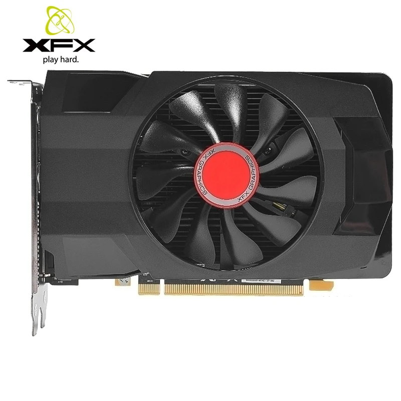 100% XFX RX 550 2GB Графика карты GDDR5 видеокарта AMD 500 серии RX550 2 ГБ 2G D5 Radeon HDMI DVI