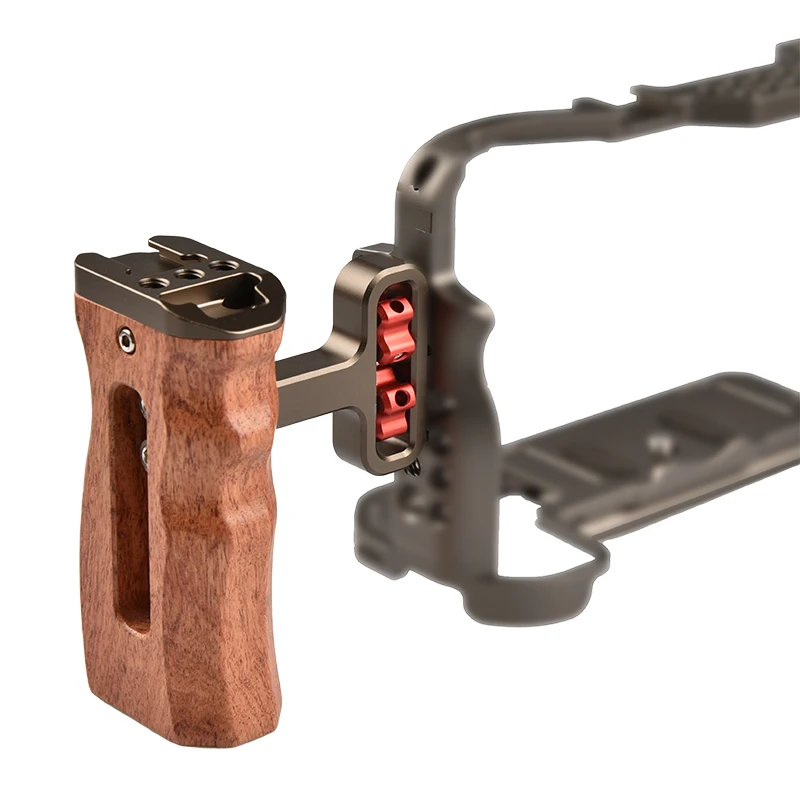 VLOGMAGIC мини древесины Боковая ручка с двойной 1/4 &quot 20 винтовое крепление для Camaer