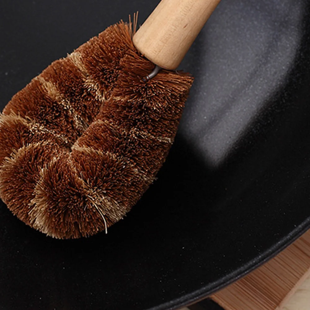 

Long Handle Pot/Pan/Dish Brush Coconut Fibre Scourer Kitchen Car Household Cleaning Tool Accessories