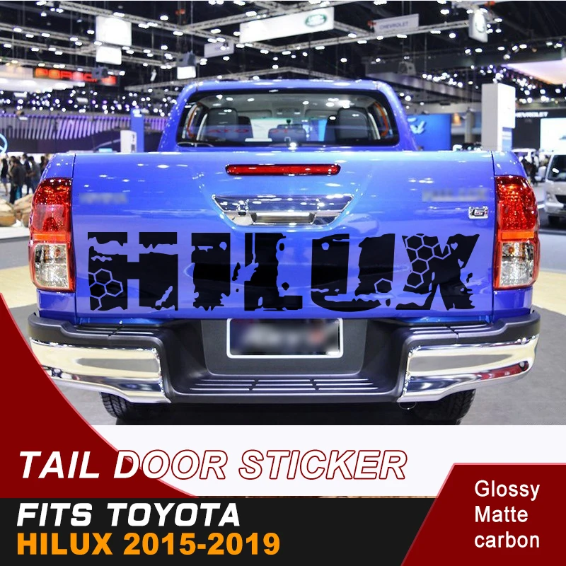 1 шт., автомобильная виниловая наклейка на заднюю дверь для TOYOTA HILUX revo или vigo
