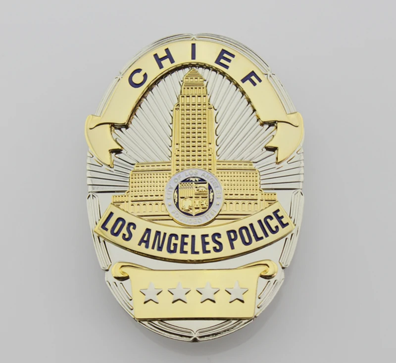 LAPD CHIEF LOS ANGELES POLICE-Реплика ТВ/кино реквизит значок задняя часть с зажимом для ремня