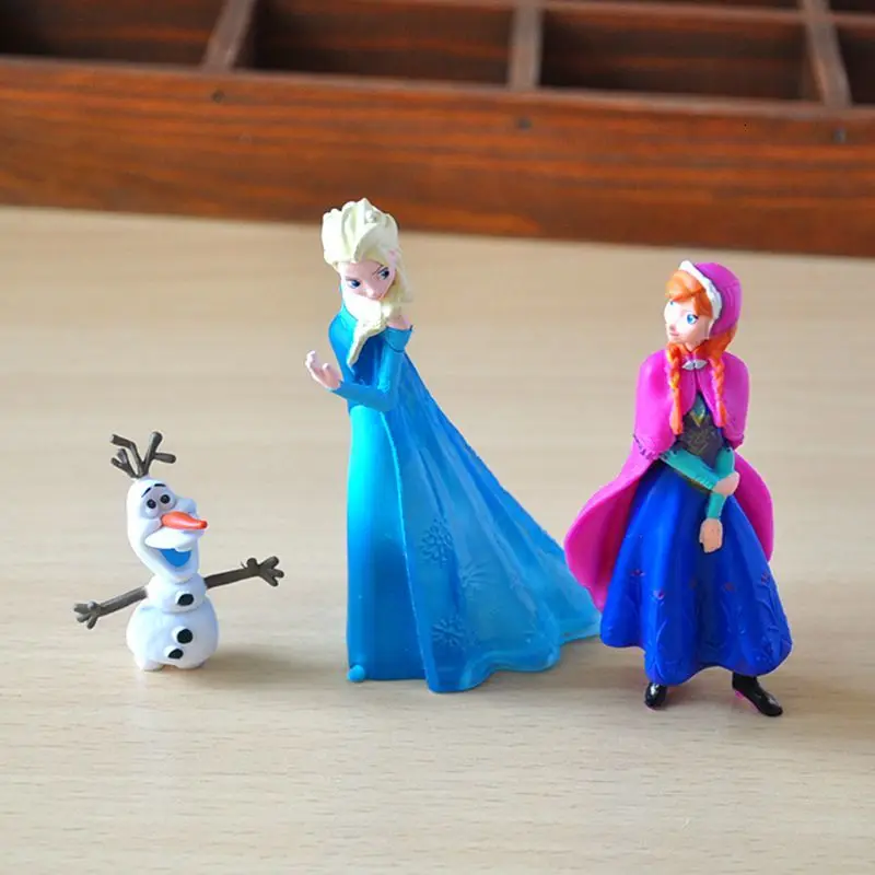 Disney Frozen Toys 5 шт./компл. 5-10 см Эльза Анна фигурка украшение для торта модель аниме