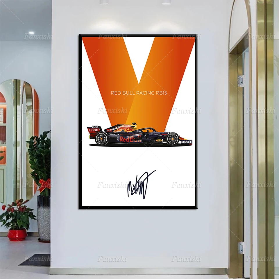 

Modern F1 Car Racing RB15 - Legends F1 Poster Wall Art Canvas Painting Hd Print Modular Pictures Home Living Room Decor Man Gift