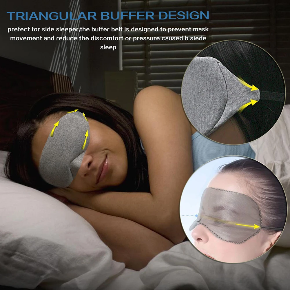 

Sleep Mask Fast Sleeping Eye Mask Eyeshade Cotton Eye Sleeping Eye Shade Cover Adjustable Strap Eye Pad For Travel Sleep
