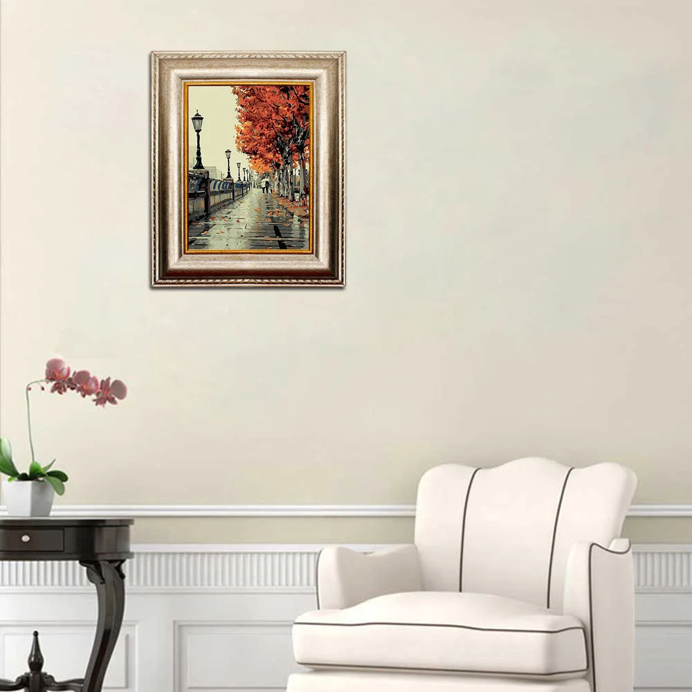 

Paint by Numbers Kit DIY Oil Painting Without Frame For Home Decoration Romantic Autumn Decorative paintings 40 x 50cm