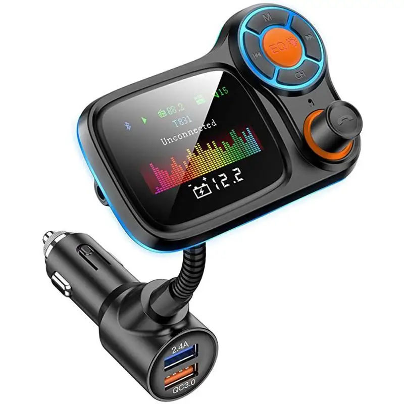

Adaptador Bluetooth inalmbrico para coche, transmisor de de y reproduccin radio manos MP3 audio receptor libres de FM lla N0O0